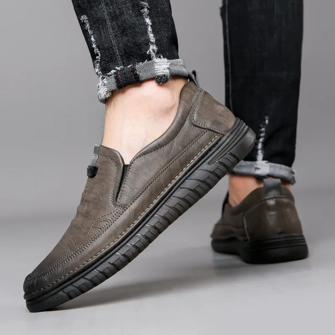 Mason Genuine Leather Loafers for Men with Classic Design and Non-Slip Sole
