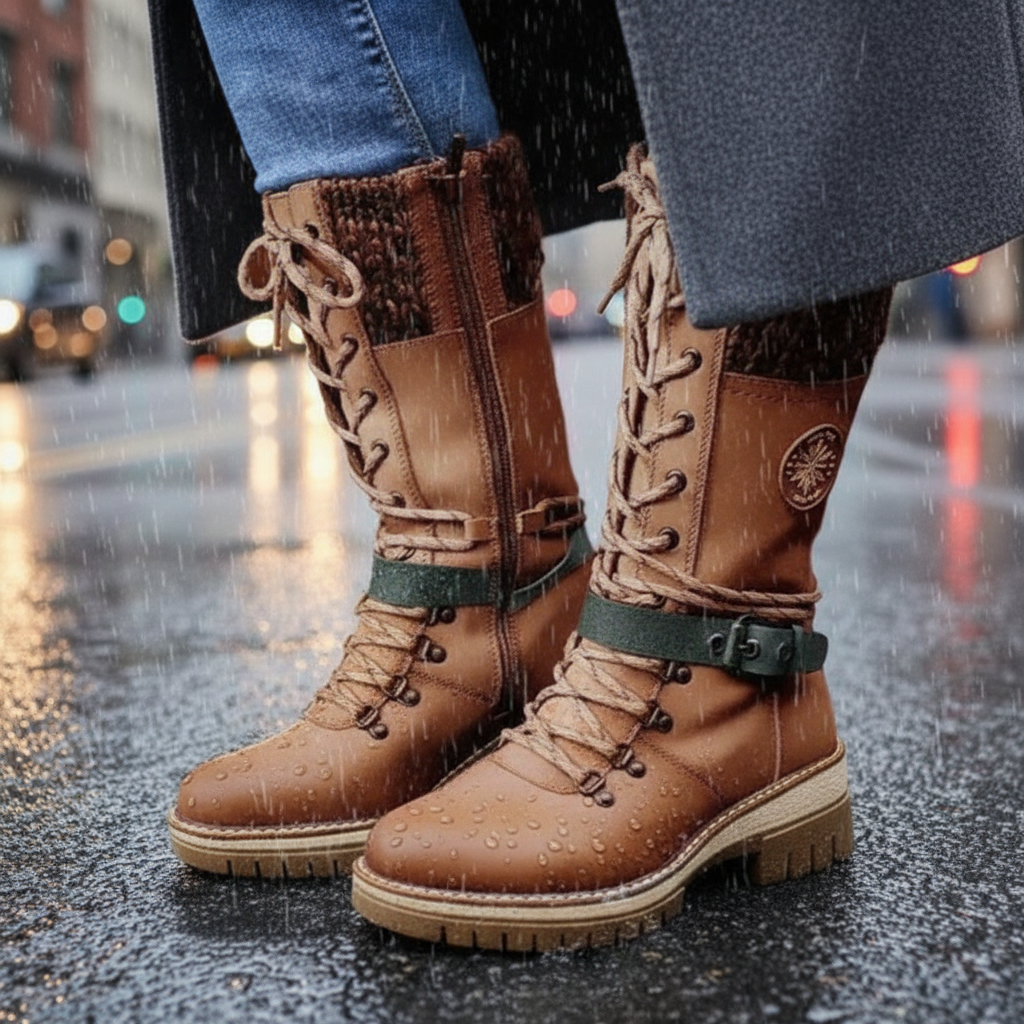 Erica Waterproof Knee-High Snow Boots - Your guarantee against slips