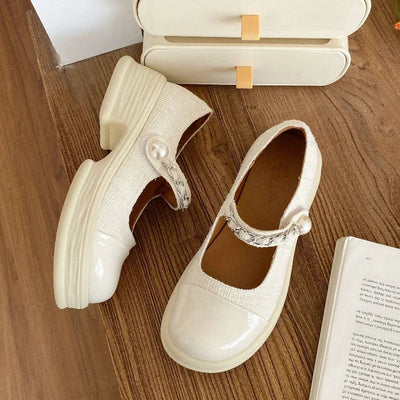Gothic Chunky Heels Round Toe Shoes