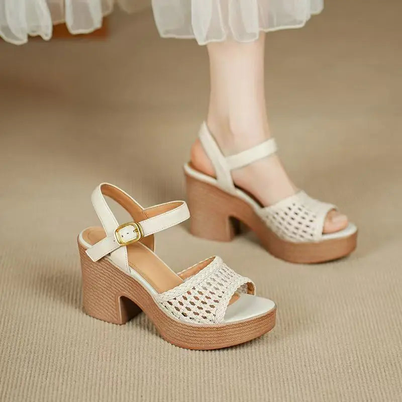 Vintage Hollow Out Sandals