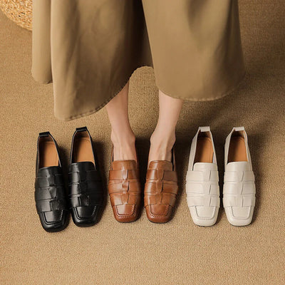 Low Heel Retro Loafers