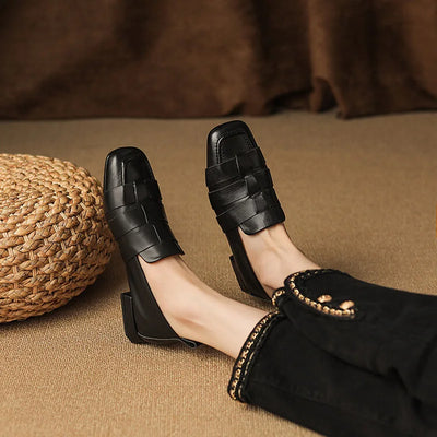 Low Heel Retro Loafers