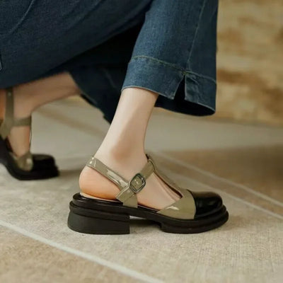 Round Toe Chunky Platform Shoes