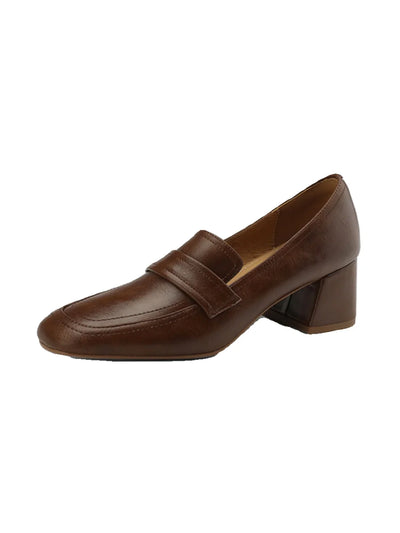 Mid Heel Retro Loafers