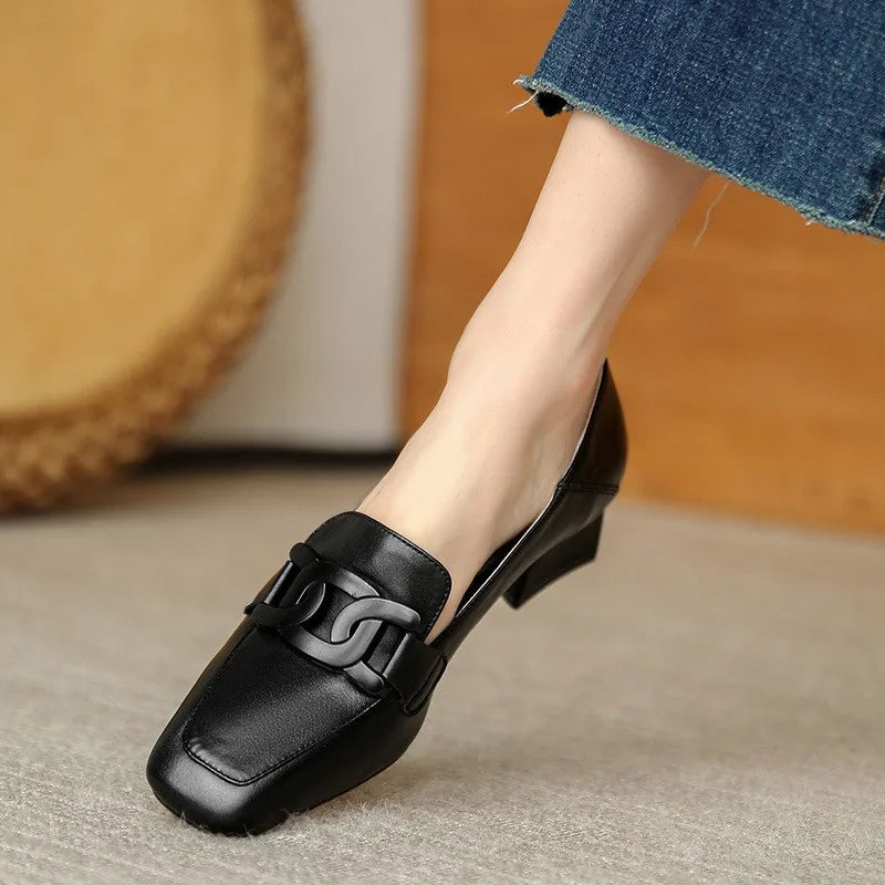 Square Toe Retro Shoes
