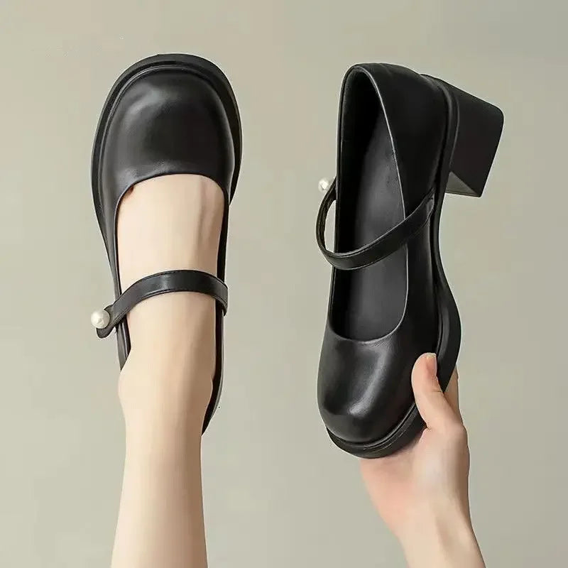 Chunky Heels Women's Shoes