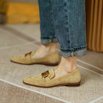 Low Heel Buckle Shoes