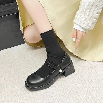 Chunky Heels Women's Shoes