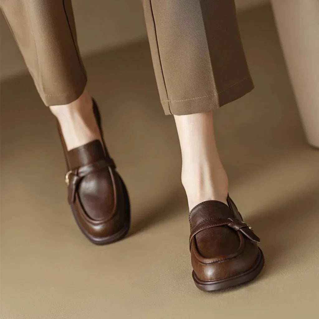 Square Toe British Loafers