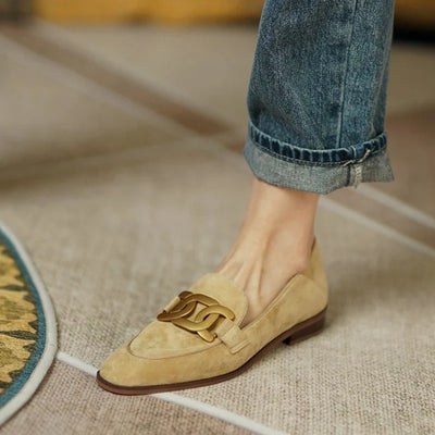 Low Heel Buckle Shoes