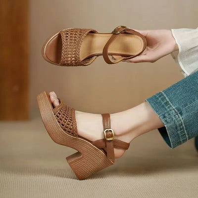 Vintage Hollow Out Sandals