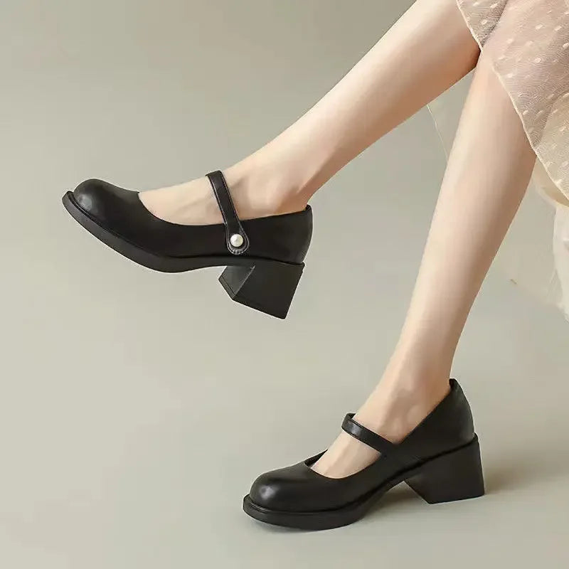 Chunky Heels Women's Shoes