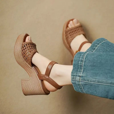 Vintage Hollow Out Sandals