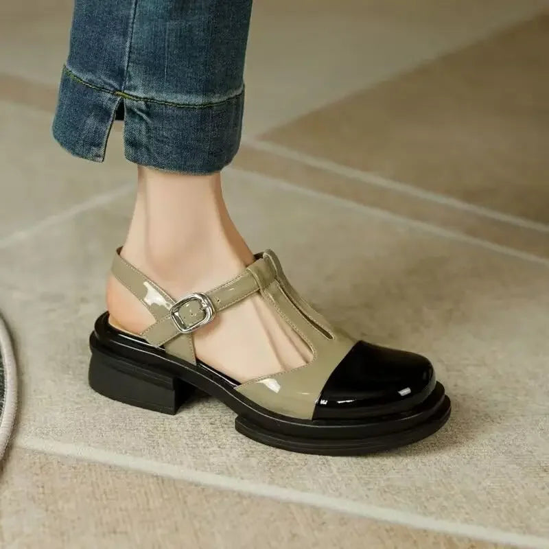 Round Toe Chunky Platform Shoes
