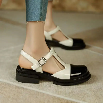 Round Toe Chunky Platform Shoes