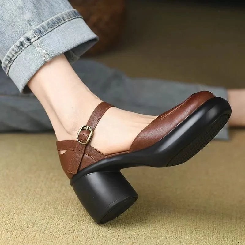 High Heel Buckle Strap Shoes