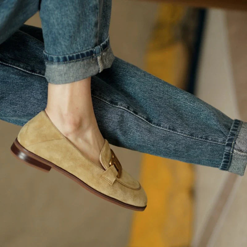 Low Heel Buckle Shoes