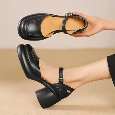 High Heel Buckle Strap Shoes