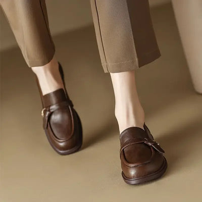 Square Toe British Loafers