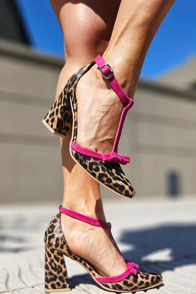 Beauu™ | Green Leopard Print Sandals with Colourful Details