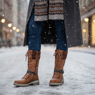 Erica Waterproof Knee-High Snow Boots - Your guarantee against slips
