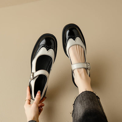 Retro Leather Mary Janes