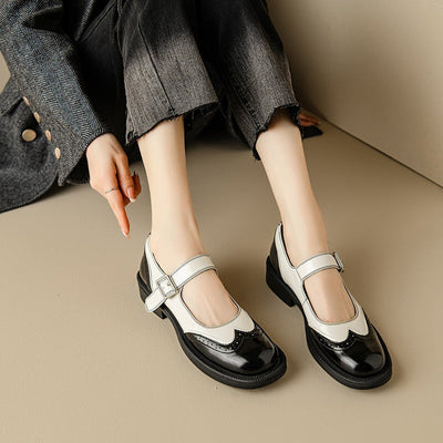 Retro Leather Mary Janes