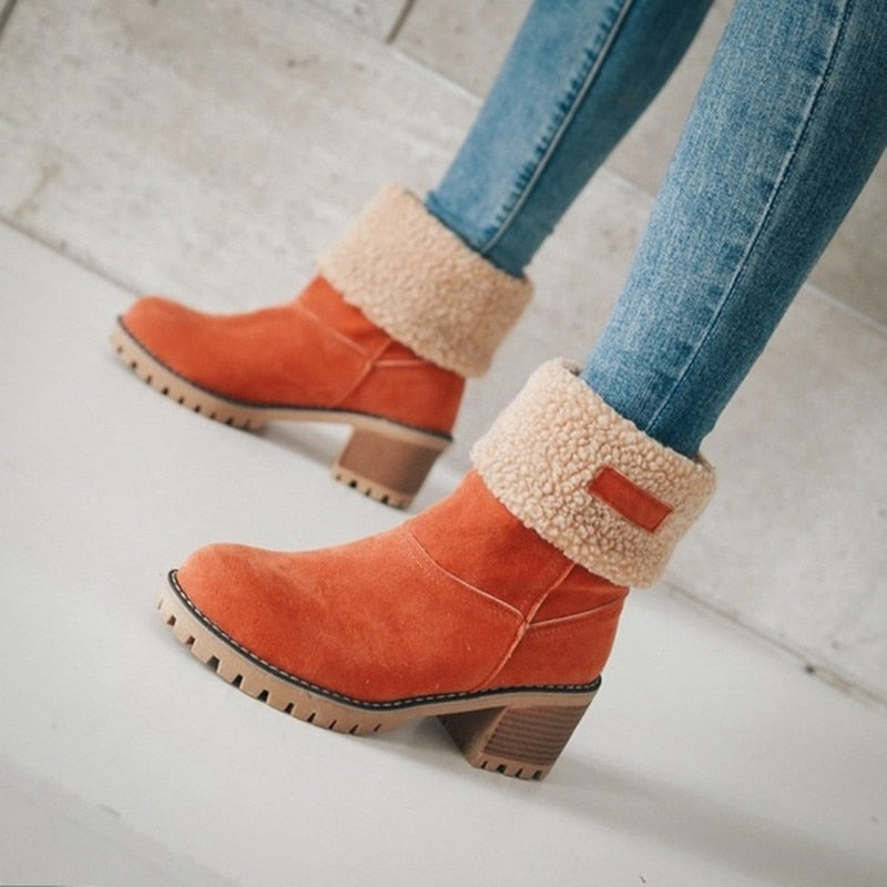 Lined™ Ankle Boots | Faux Suede | Warm and Stylish