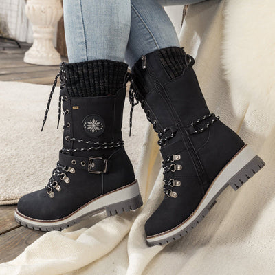 Erica Waterproof Knee-High Snow Boots - Your guarantee against slips