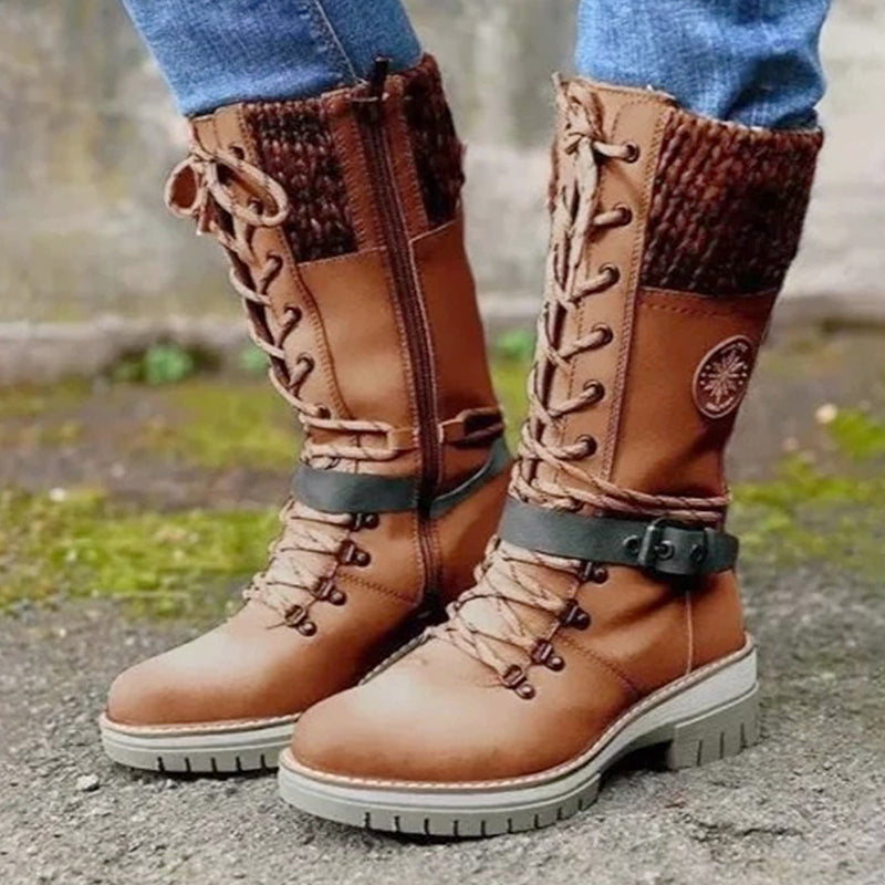 Erica Waterproof Knee-High Snow Boots - Your guarantee against slips