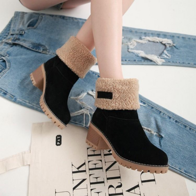 Lined™ Ankle Boots | Faux Suede | Warm and Stylish