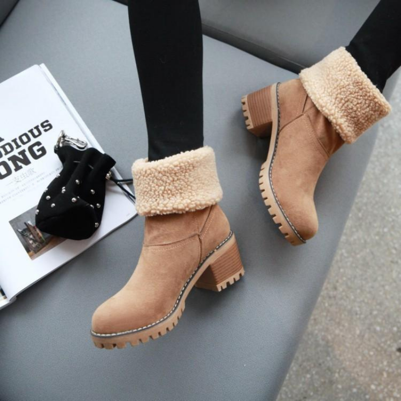 Lined™ Ankle Boots | Faux Suede | Warm and Stylish